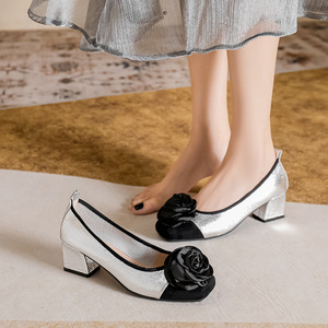 Scarpe con abbinamento grossolano a blocchi di colore per donne con teste paffute larghe piedi e piedi pigri che calpestano scarpe da donna taglie forti - Product Image 4