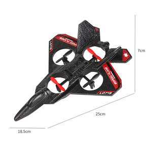 Avion RC en mousse à gyroscope 6 axes, hélicoptère télécommandé avec retournement à 360°, avion de chasse avec lumière et vol stationnaire automatique pour enfants et adultes - Product Image 5