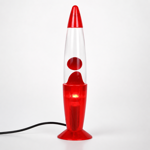 13 Inch Modern Red ABS <strong>Lava</strong> <strong>Lamp</strong> with E14 <strong>Bulb</strong> Base 110-240V Plug-In Night Light <strong>for</strong> Desk Bedroom Living Room - Product Image 2