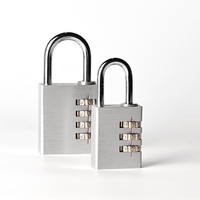 Cadenas carré en aluminium de qualité supérieure, sans clé, à code à 3 ou 4 chiffres, avec roulement à billes, étanche IP65, léger