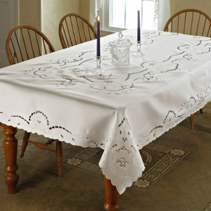 Precio bajo Alta calidad Lujoso Diseño moderno 100% Algodón orgánico Gran oferta Conjunto de Mantel multicolor Técnica tejida floral - Product Image 1