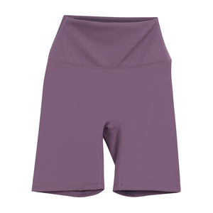 Shorts de sport taille haute pour femme, couleur unie, taille unique, haute élasticité, respirant, pour yoga et cyclisme, effet push-up, en Spandex/Nylon - Product Image 4