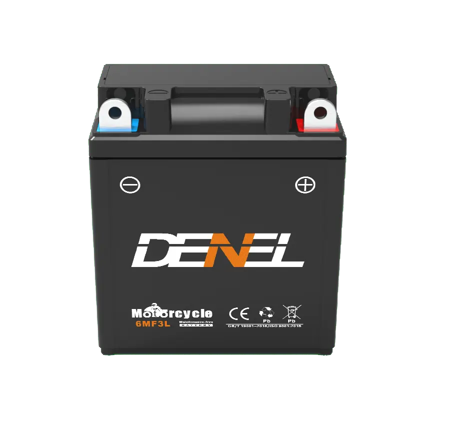 DENEL12v 2.5ah 6mf3l valvola di piccole dimensioni regolata sigillata esente da manutenzione batteria al piombo batteria ricaricabile per moto