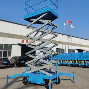 Penjualan laris Jueli 300 kapasitas 2024 kg penjualan laris baru Platform Hydraulic Ulis elektrik pekerjaan Aerial merek 11m pengangkat gunting