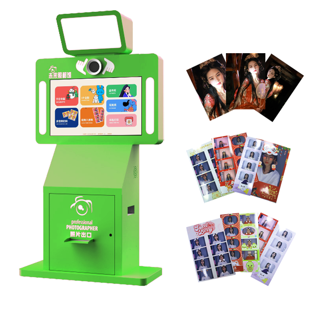 Coin Operated Comercial Automatic  Place Scene Party Social Photo Booth Touch Screen Vending Machine With Printer