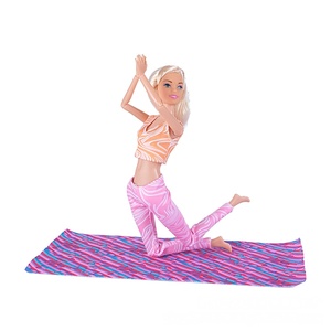 11 Inch Fresh Style Mini Yoga Outfit &amp; Yoga Mat for 1/6 30CM Dolls - Product Image 4