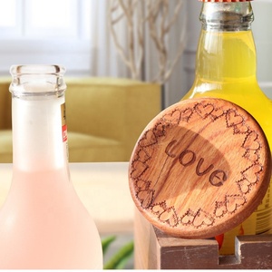 Aimant de réfrigérateur personnalisé Oneway, ouvre-bouteille rond en bois - Product Image 6
