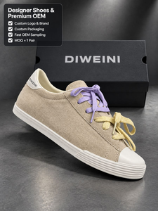 Zapatillas de Diseño de Lujo para Hombre y Mujer, de Alta Calidad, en Gamuza Beige, con Doble Cordón, Nuevas - Product Image 1