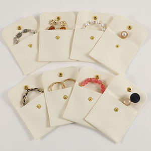 PUPPYSEW Paquete de 40 Bolsas de Joyería Beige de 8x8cm, Microfibra, para Pulseras, Aretes y Anillos, Sin Logotipo, Envío Rápido - Product Image 4