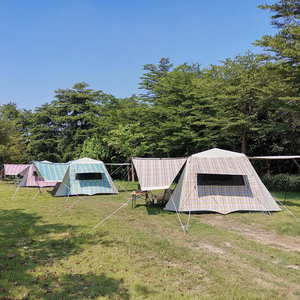 YGY Double couche Glamping, tente de Camping instantanée, 3 à 4 personnes, étanche, Anti-UV, famille, extérieur, 4 saisons, tente de jardin - Product Image 6