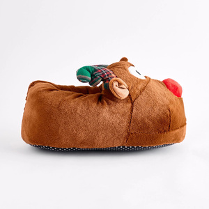 Chaussons d'intérieur en fourrure pour femmes et hommes, cadeaux <span class=keywords><strong>de</strong></span> Noël, design <span class=keywords><strong>de</strong></span> personnage <span class=keywords><strong>de</strong></span> renne, chaussons <span class=keywords><strong>de</strong></span> Noël en forme <span class=keywords><strong>de</strong></span> renne - Product Image 4