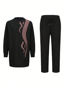 Men's Kaftan Luxury Designer Set African Clothing Men Club Party Suit Embroidered <strong>Top</strong> and Long Pants 2PCS <strong>Festive</strong> Wedding Sets - Product Image 5