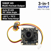 Module de caméra de sécurité OEM ODM 1080P HD commutable CVBS AHD TVI avec LED IR automatique et objectif grand angle 3,6 mm pour visiophone et sonnette vidéo