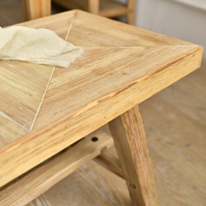 Muebles de Estilo Rústico Contemporáneo Personalizados, Banco Largo de Madera, Silla Rústica para Sala de Estar - Product Image 5