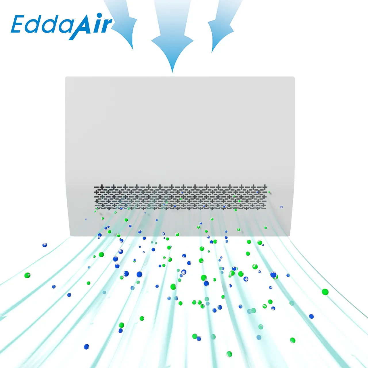 EddaAir501TW壁に取り付け可能な空気清浄機プラズマイオン発生器小型商用耕運機用の双極イオナイザーテクノロジー