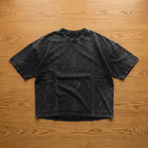 T-shirt homme vintage délavé coupe classique 100% coton doux streetwear uni col rond manches courtes 320g personnalisable avec logo - Product Image 3