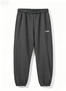 Pantalon de survêtement en coton pour homme, taille élastique, coupe décontractée, poids moyen, pour l'automne, avec logo sur la jambe droite - Product Image 6