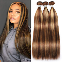 Vente en gros de paquets de cheveux vierges bruts vendeurs 10A 12A paquet de cheveux alignés à double cuticule étirée tissage de cheveux brésiliens raides