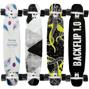 china supplier 42inch Complete wood custom long board Hard rock maple dancing longboard skateboard for beginners