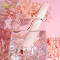 Gloss à lèvres translucide rose effet verre, personnalisable avec votre marque, à base de macro-pigments, tendance TikTok, kits de gloss à lèvres personnalisables