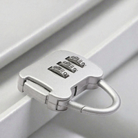 Cadenas à combinaison à 3 chiffres Kamal, mini cadenas rond en alliage de zinc réinitialisable pour bagages, valises, sacs à dos, tiroirs, casiers de gym et armoires