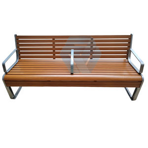 Park kullanımı için galvanizli çelik çerçeve dış mekan mobilyası eğlence geri sokak tezgah yüksek dayanıklılık ile ahşap tahıl alüminyum tezgah - Product Image 2