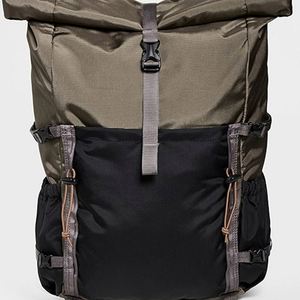 Custom Nylon Rolltop <b>Backpack</b> Casual Travel Zipper Daypack Unisex Letter Pattern Waterproof Laptop Rucksack Outdoor Hiking - Product Image 2