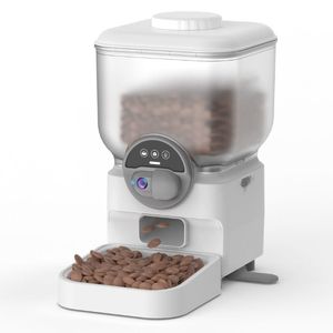 <span class=keywords><strong>2026</strong></span> Dispenser makanan kucing otomatis portabel kontrol bagian pengatur waktu 4-6 makanan/10s perekam suara pengumpan otomatis terisi baru - Product Image 1