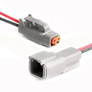 Aangepaste 2-Pins Deutsch Dtm Pbt Geïsoleerde Kabelboom Assemblage Mannelijke DTM04-2P Naar Vrouwelijke DTM06-2S Connector Verzegeld & Waterdicht - Product Image 1