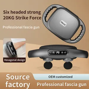 6 Heads LCD Screen Massage Gun Handheld Percussion Usb Charging Wireless 6 Head Massage Gun