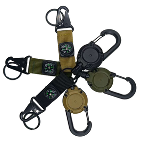 Clip dorsal noir robuste à boucle télescopique automatique à traction facile, conception anti-chute pour sac à dos, porte-clés, sports de plein air - Product Image 4