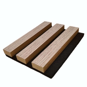 Panneaux muraux décoratifs modernes en <span class=keywords><strong>bois</strong></span> composite tissé en plastique WPC 120x300 Panneaux acoustiques insonorisés en PVC MDF Akustikpaneele - Product Image 4