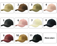 Gorra de béisbol de pana lisa al por mayor, estilo Dad Hat, personalizable con bordado 3D, ajustable, para exteriores