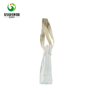 Poignée en tissu transparent pvc cabas shopping en vinyle transparent sac fourre-tout - Product Image 3