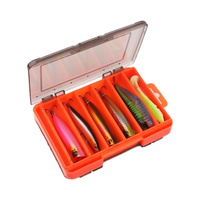 Boîte à leurres rigides portable double face en plastique pour la pêche en lac, incluant des accessoires de rangement pour leurres Minnow, Pencil et outils de pêche en PP