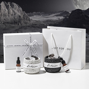 Récipient vide en pierre d'encens pour bricolage Ornements de parfum sans feu Texture de ciment Aromathérapie Bougie <span class=keywords><strong>parfumée</strong></span> Tasse Vacances Diwali - Product Image 4