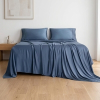 Ensemble de draps de lit rafraîchissants en viscose de bambou 100% naturel, literie soyeuse écologique