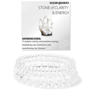 4mm/6mm/8mm 3 pz/set di perle di cristallo in pietra naturale colorato braccialetto di perline con corda elastica impilabile rotondo braccialetto di perline - Product Image 5