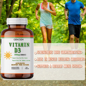 Organik vejetaryen kemik yoğunluğu Vitamin D3 K2 Supplements5000iu & 10000iu kalsiyum tabletler yetişkinler ve gençler için - Product Image 4