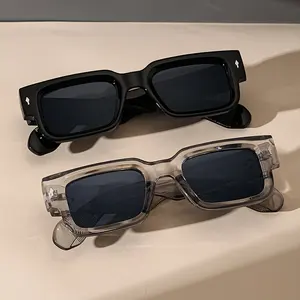 Z116 نظارات شمسية أنيقة للنساء والرجال بتصميم عتيق سميكة ومستطيلة ومربعة الشكل نظارات شمسية مظللة Uv400