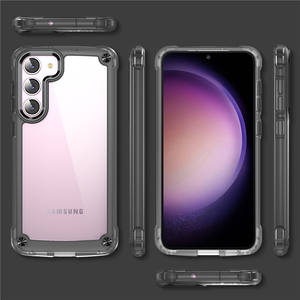 Высокое качество для <span class=keywords><strong>Samsung</strong></span> <span class=keywords><strong>Galaxy</strong></span> S23 S23 Плюс Прозрачный чехол для телефона цвет Противоударный Броня Жесткий Кристалл задняя крышка мобильного телефона - Product Image 2