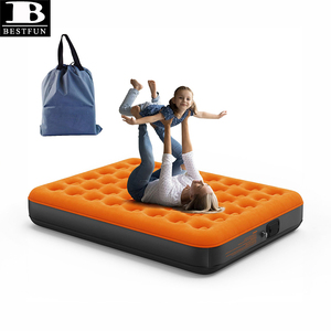 Lit <span class=keywords><strong>de</strong></span> camping gonflable portable avec pompe USB intégrée rechargeable, <span class=keywords><strong>matelas</strong></span> pneumatique pour invités, idéal pour l'extérieur, la maison et les voyages - Product Image 1