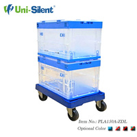 Chariot de manutention polyvalent Uni-Silent 150 kg, robuste, modèle PLA150A-ZDL, avec plateforme en plastique facile à transporter, OEM