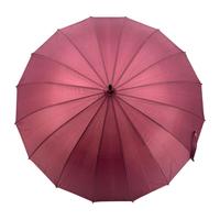 Parapluie professionnel pour l'extérieur, ouverture automatique, fermeture manuelle, en tissu pongé 190T noir, avec cadre métallique et manche en bois en forme de J de 10 mm