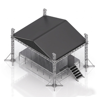 Sistema de Estructura de Truss para Cabina de DJ, 290*290 mm, Negro, Techo Curvo en Forma de Arco, Estructura de Aluminio, Truss para Eventos, Truss Circular para Exteriores