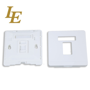 LE F044 Keystone Jack RJ45 Female Face <b>Plate</b> Snap-in <b>Surface</b>/Flush Mount ABS 4 Ports Network Indoor Use 86X86mm 114x70mm CE - Product Image 2