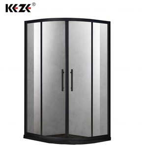 Cabina de <span class=keywords><strong>ducha</strong></span> de esquina de vidrio templado de 8mm, marco de acero inoxidable Certificado CE, diseño de <span class=keywords><strong>puerta</strong></span> corredera para uso moderno en el baño - Product Image 5