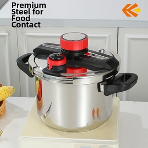 Casserole à pression de style allemand à fond épais en acier inoxydable 304, <span class=keywords><strong>grande</strong></span> <span class=keywords><strong>capacité</strong></span>, compatible induction - Product Image 2