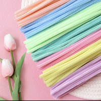 Tiges créatives pour la création de fleurs, 30 cm, en chenille, en fil de pipe, en fil pelucheux, pour la fabrication de fleurs faites main, de bouquets et autres créations artisanales