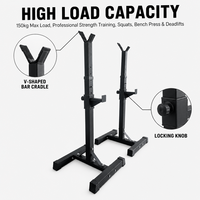 Support de Squat Pliable en Acier Réglable avec Supports de Bench Press pour Barre et Support Portable pour Haltères pour la Sécurité en Musculation